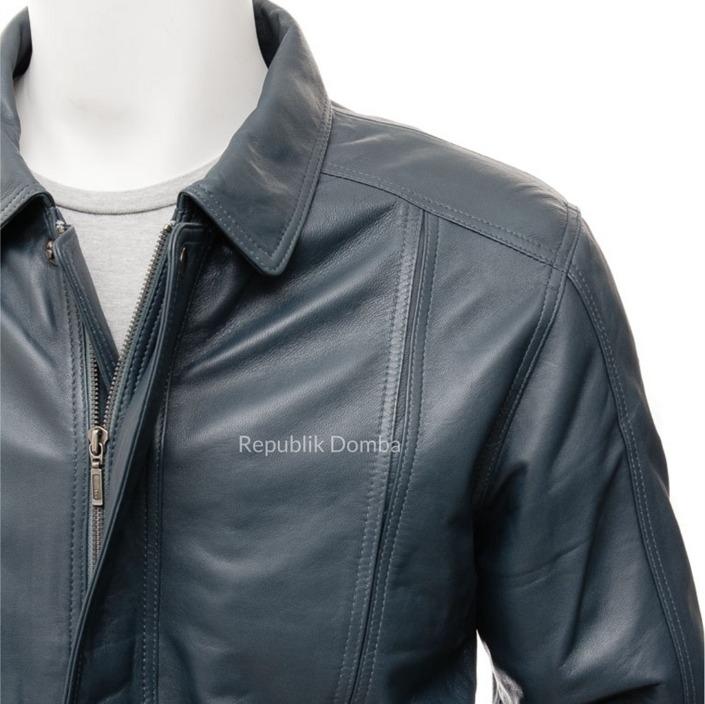 Jaket Kulit Pria Bomber - PCB 488