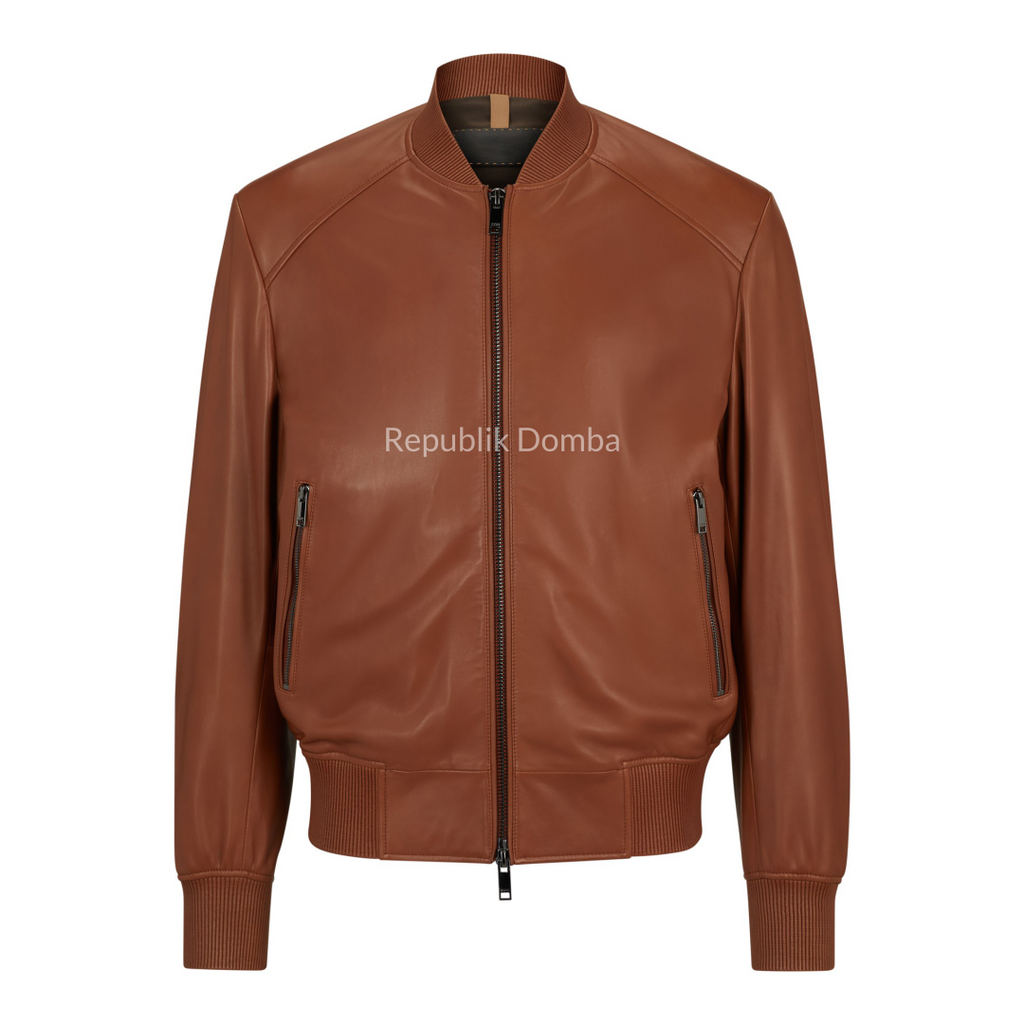 Jaket Kulit Pria Bomber - PCB 489