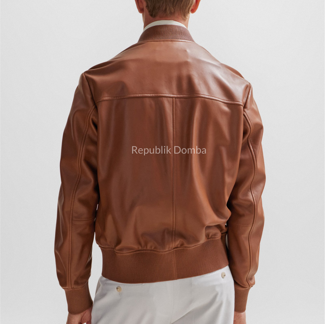 Jaket Kulit Pria Bomber - PCB 489