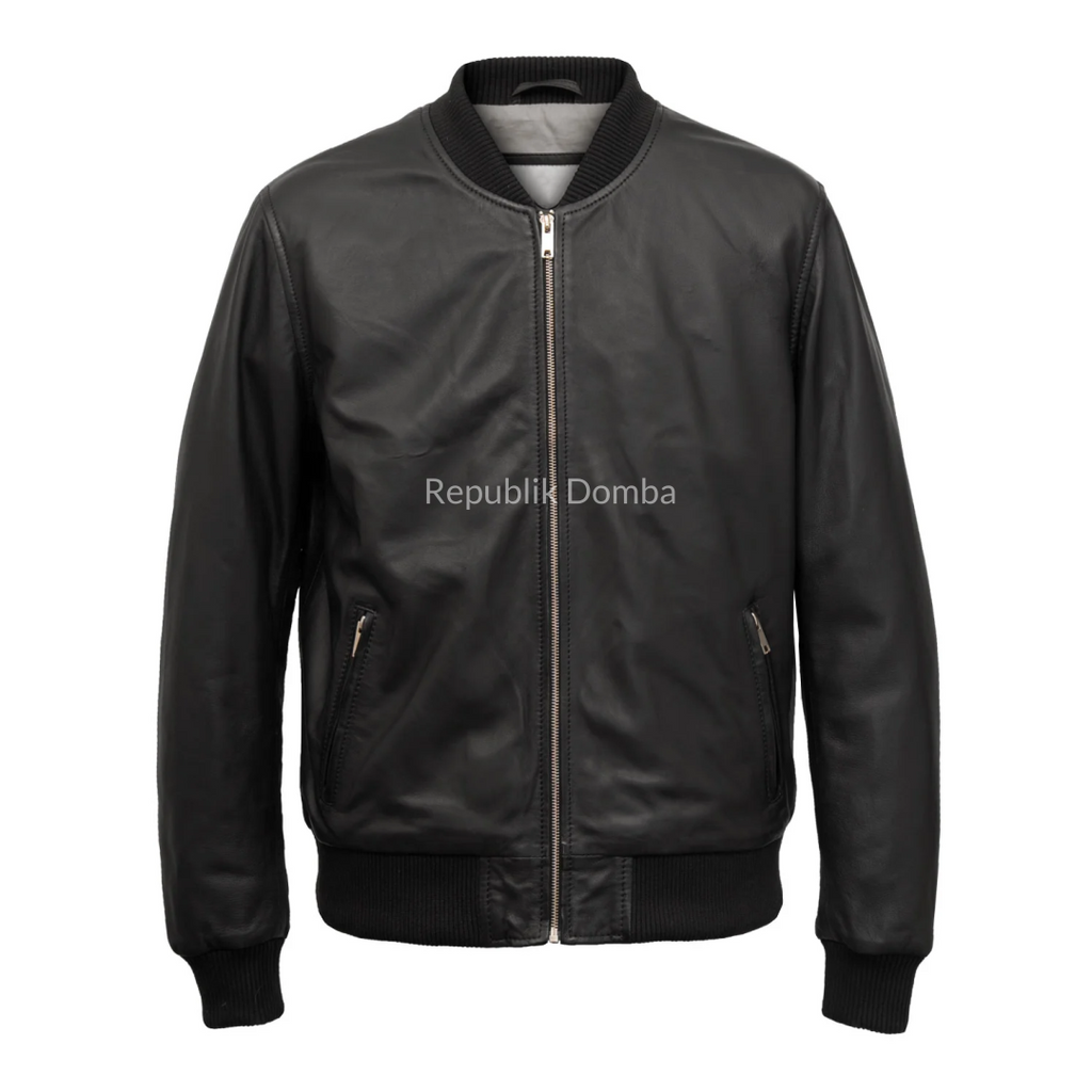 Jaket Kulit Pria Bomber - PCB 490