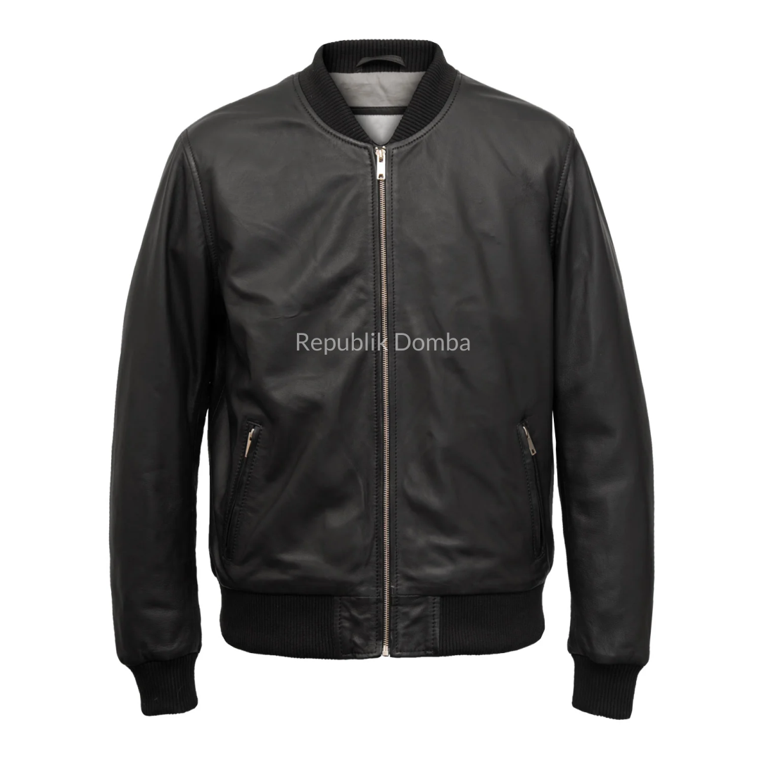 Jaket Kulit Pria Bomber - PCB 490