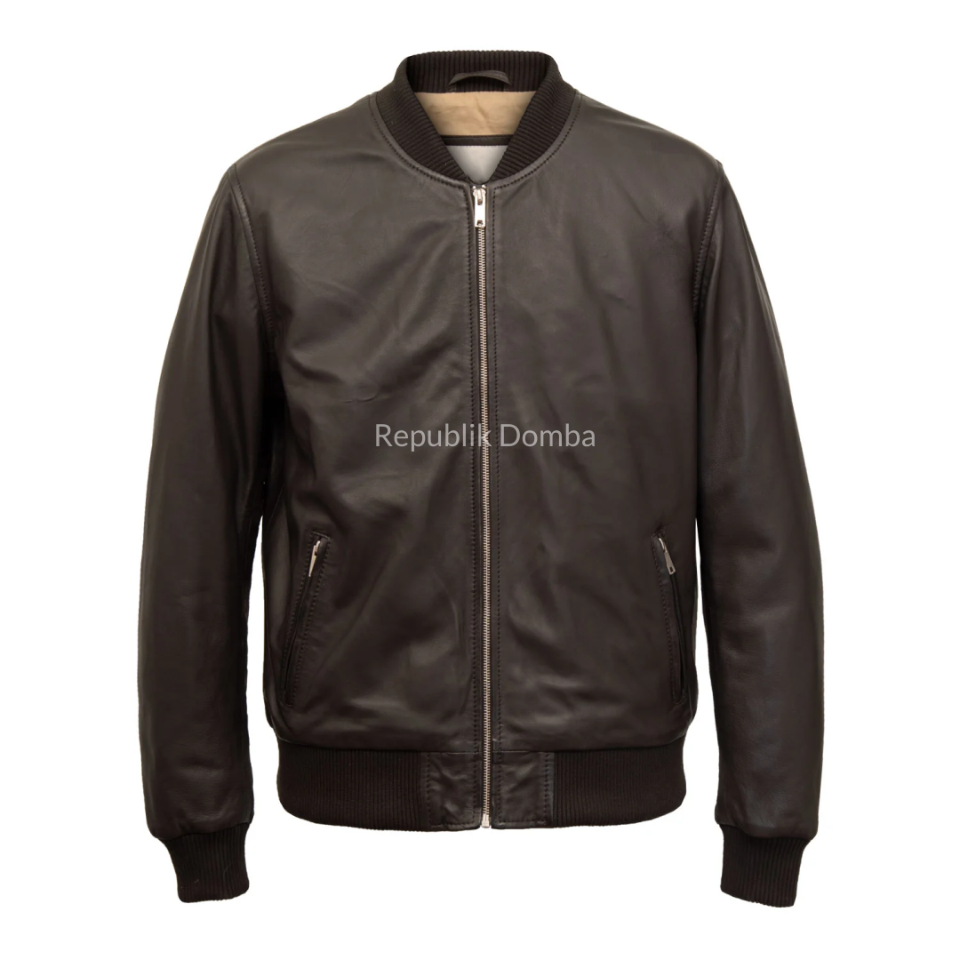 Jaket Kulit Pria Bomber - PCB 491