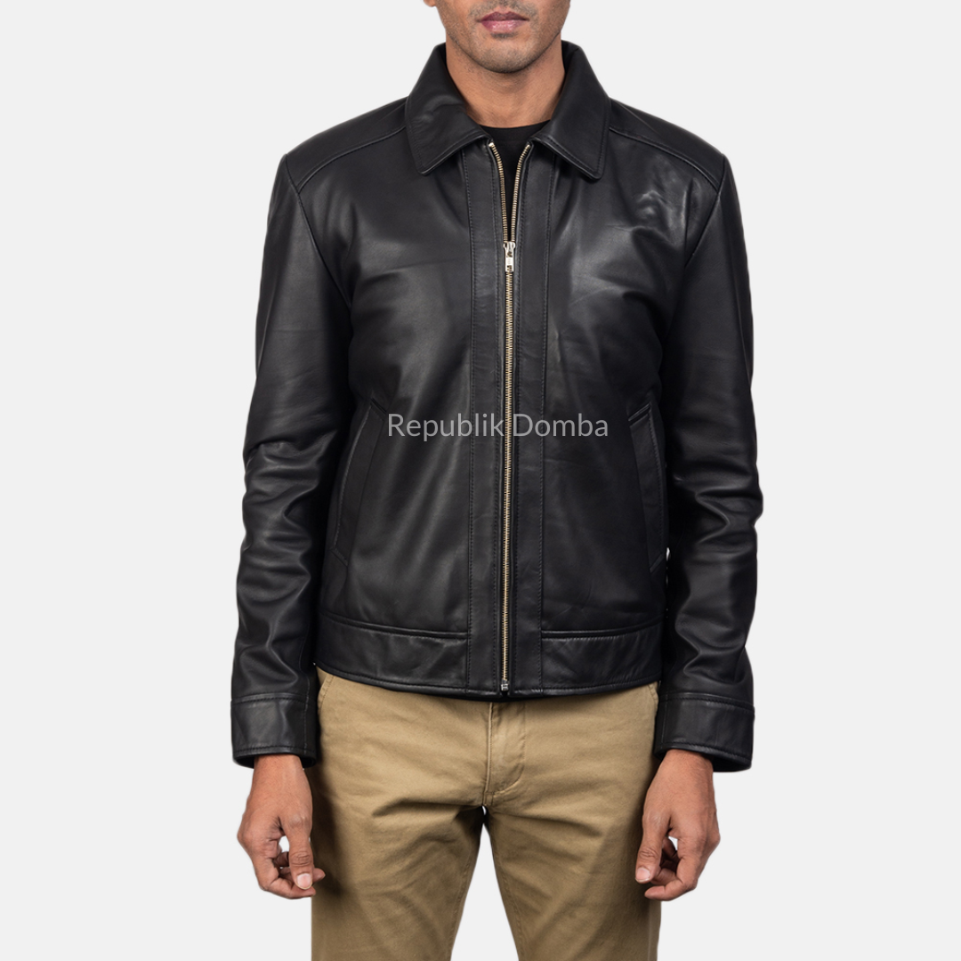 Jaket Kulit Domba Pria Formal Premium | PF 111 - Tampak Depan