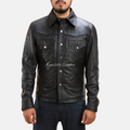 Jaket Kulit Domba Pria Formal Premium | PF 104 - Tampak Depan