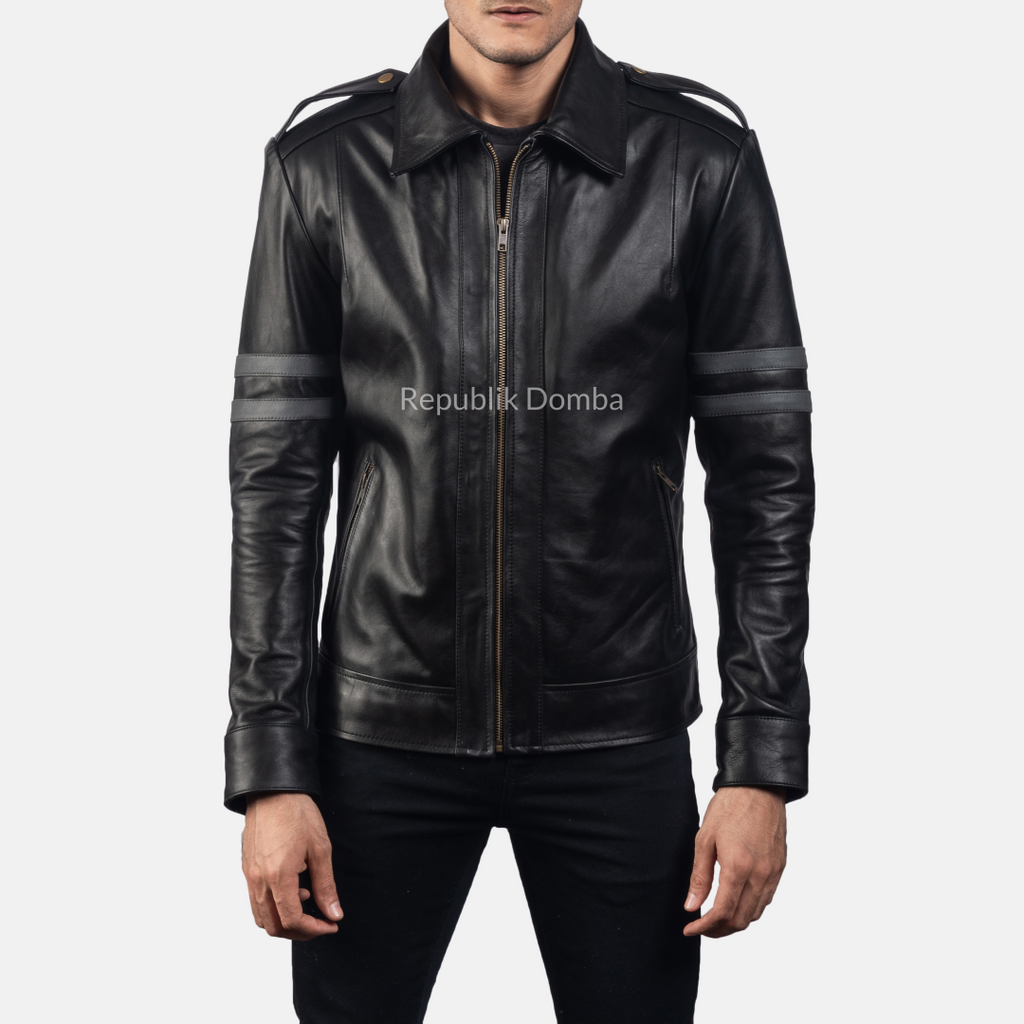 Jaket Kulit Domba Pria Formal Premium | PF 110 - Tampak Depan