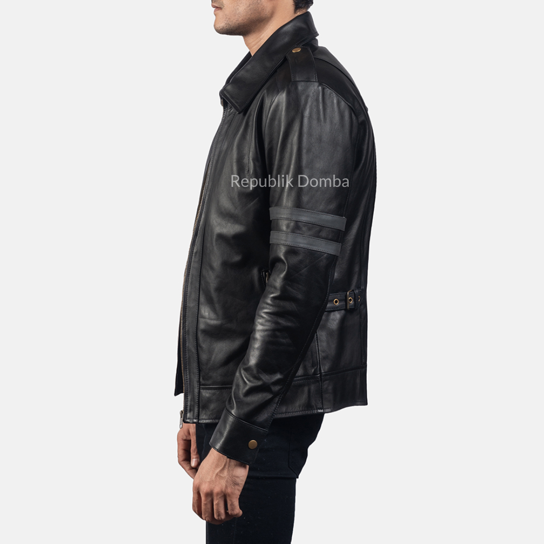 Jaket Kulit Domba Pria Formal Premium | PF 110 - Detail Bahan Kulit Domba