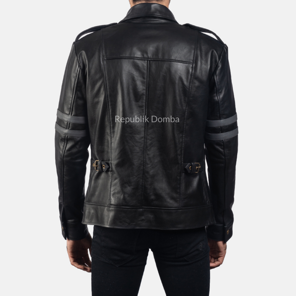 Jaket Kulit Domba Pria Formal Premium | PF 110 - Detail Hardware dan Jahitan