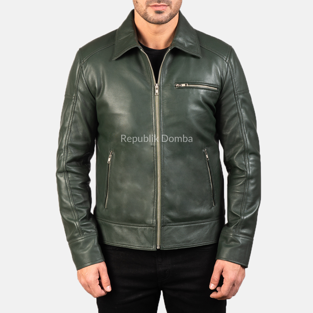 Jaket Kulit Domba Pria Formal Premium | PF 404 - Tampak Depan