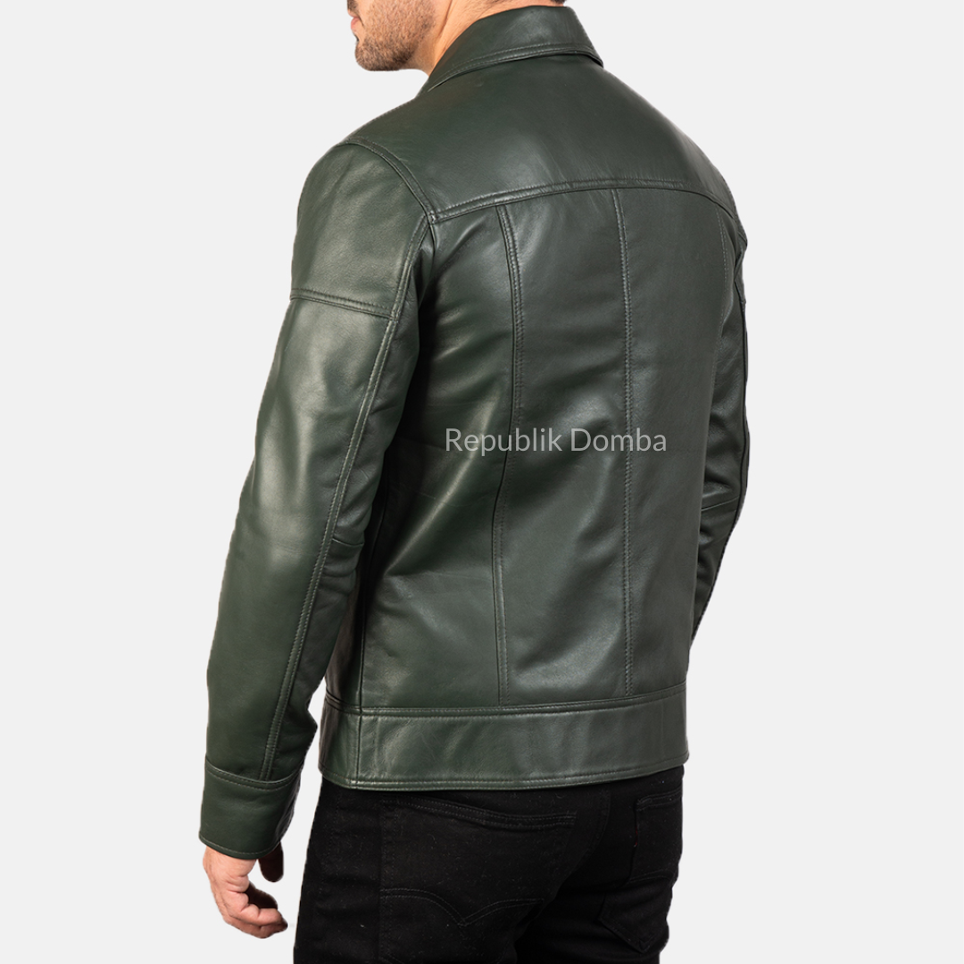 Jaket Kulit Domba Pria Formal Premium | PF 404 - Detail Hardware dan Jahitan