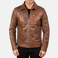 Jaket Kulit Domba Pria Formal Premium | PF 405 - Tampak Depan