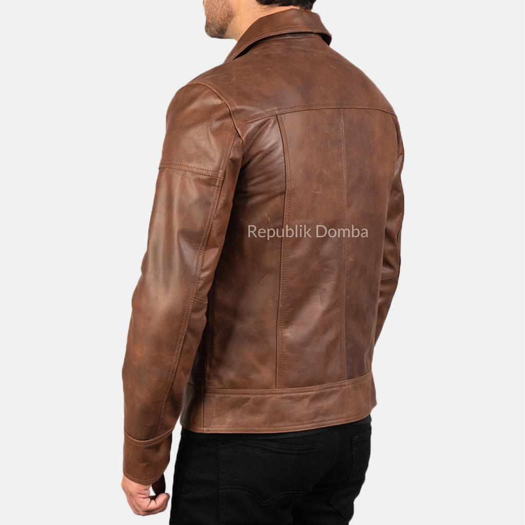 Jaket Kulit Domba Pria Formal Premium | PF 405 - Detail Hardware dan Jahitan