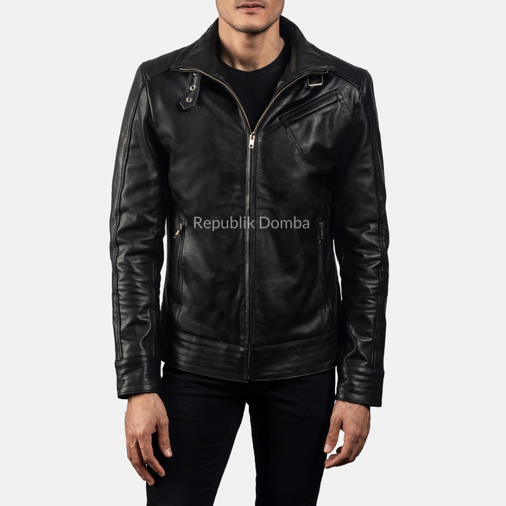 Jaket Kulit Domba Pria Formal Premium | PF 407 - Tampak Depan
