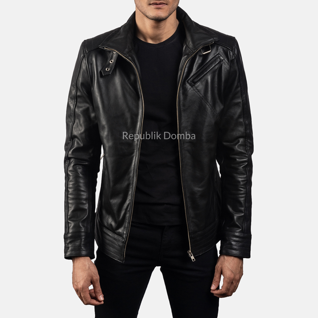 Jaket Kulit Domba Pria Formal Premium | PF 407 - Tampak Samping
