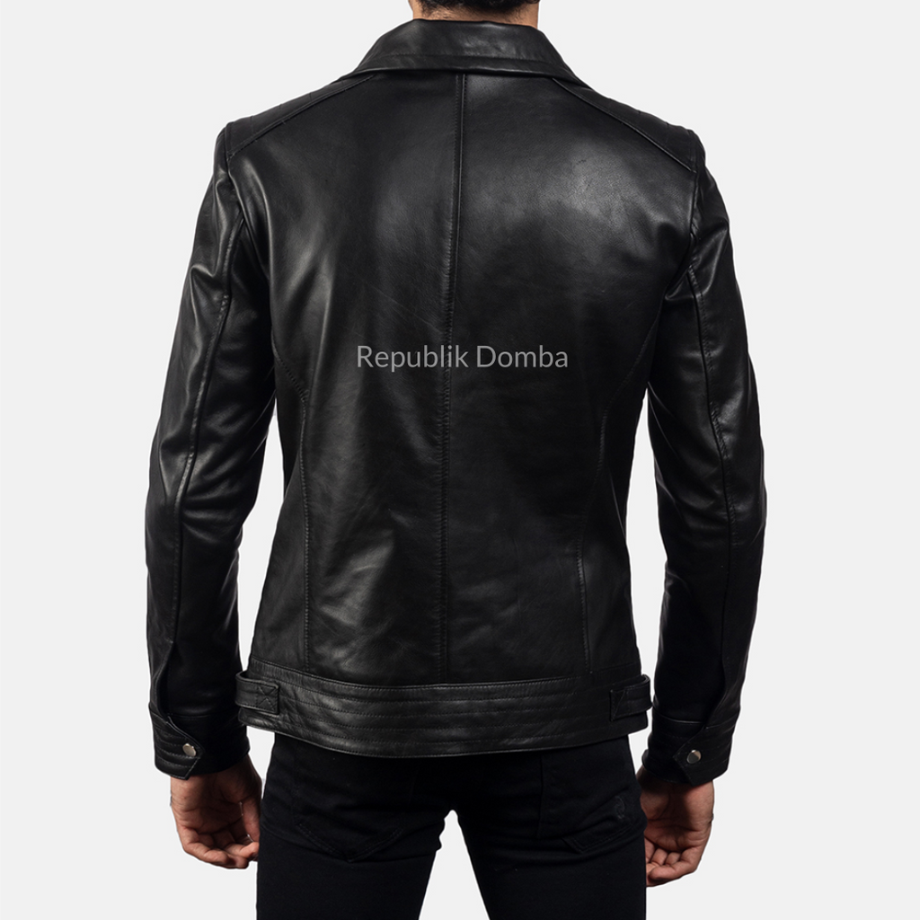 Jaket Kulit Domba Pria Formal Premium | PF 407 - Detail Hardware dan Jahitan