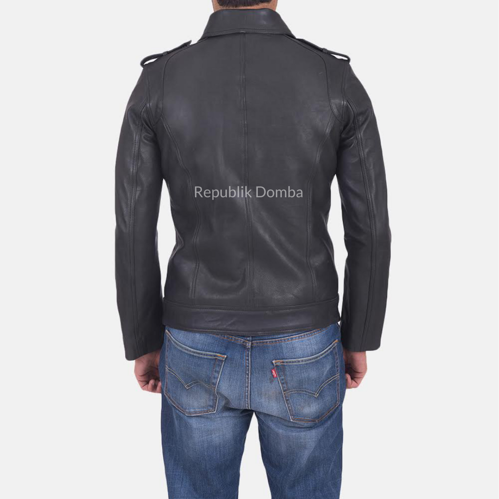 Jaket Kulit Domba Pria Formal Premium | PF 413 - Detail Bahan Kulit Domba