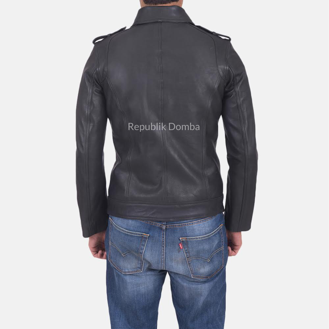 Jaket Kulit Domba Pria Formal Premium | PF 413 - Detail Bahan Kulit Domba