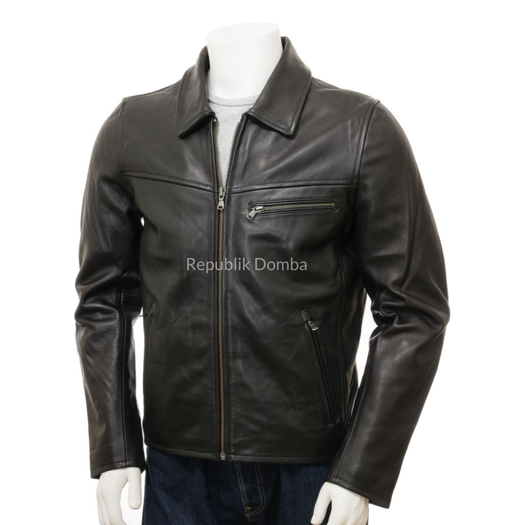 Jaket Kulit Domba Pria Formal Premium | PF 425 - Tampak Depan