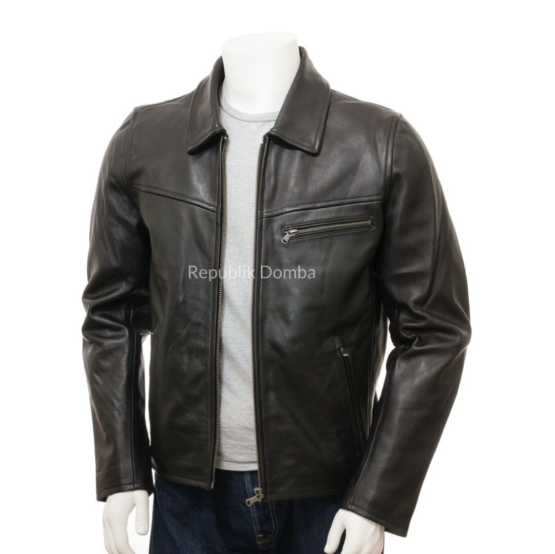 Jaket Kulit Domba Pria Formal Premium | PF 425 - Detail Bahan Kulit Domba