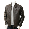 Jaket Kulit Domba Pria Formal Premium | PF 426 - Tampak Depan