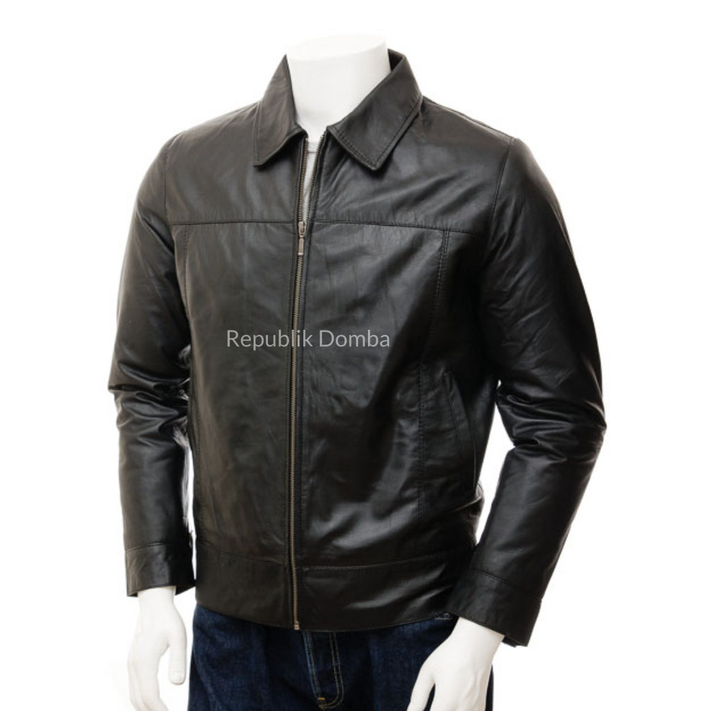 Jaket Kulit Domba Pria Formal Premium | PF 428 - Tampak Depan