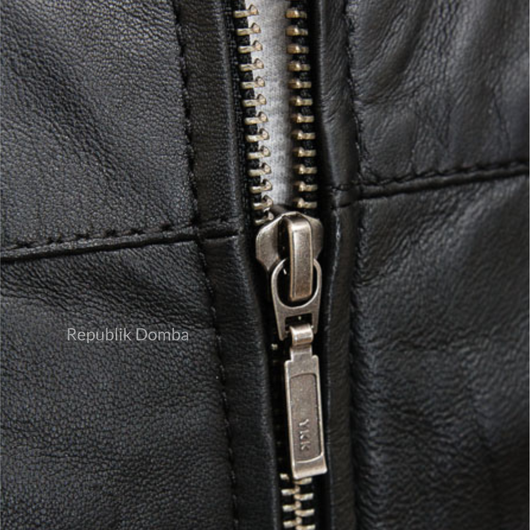 Jaket Kulit Domba Pria Formal Premium | PF 428 - Tampak Belakang