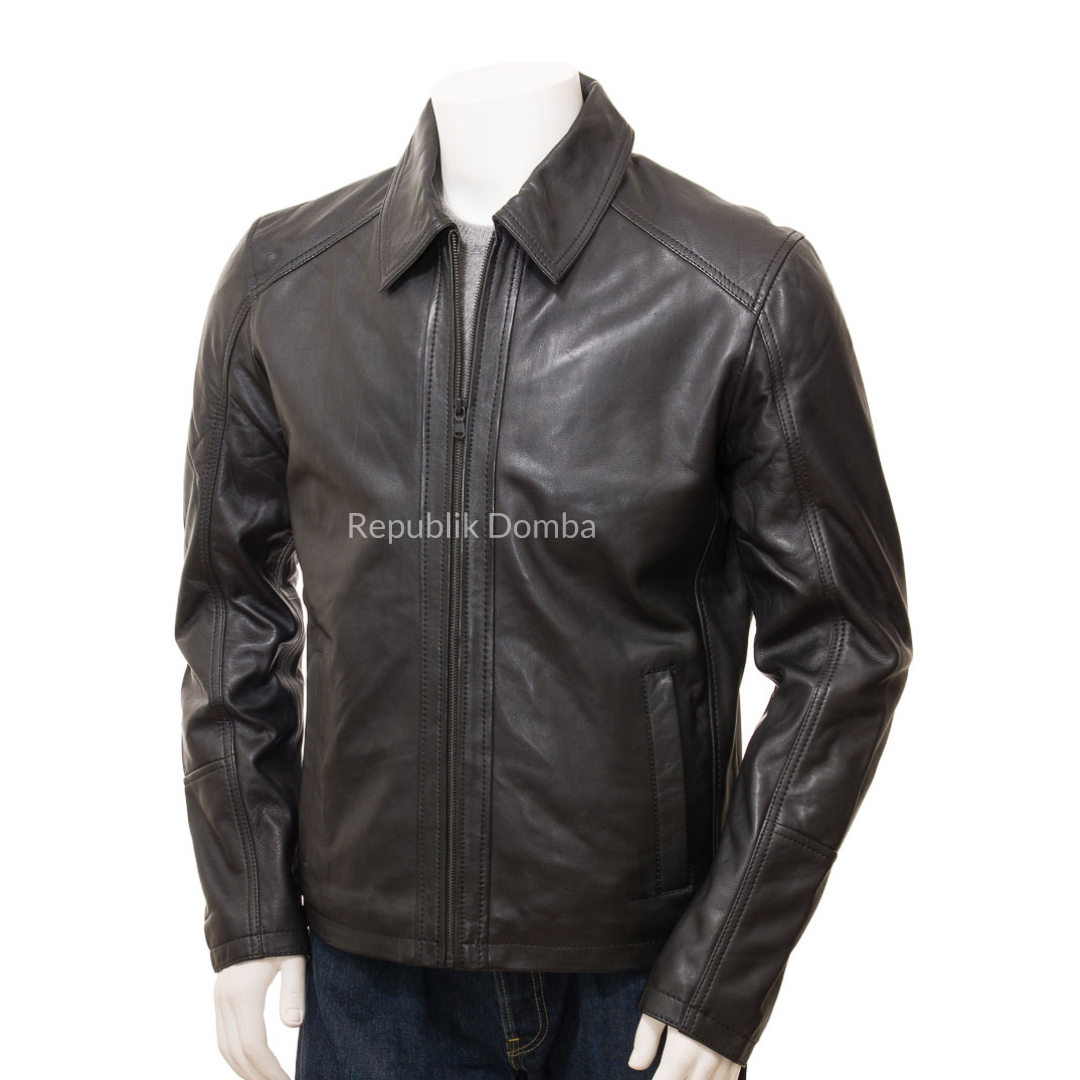 Jaket Kulit Domba Pria Formal Premium | PF 429 - Tampak Depan