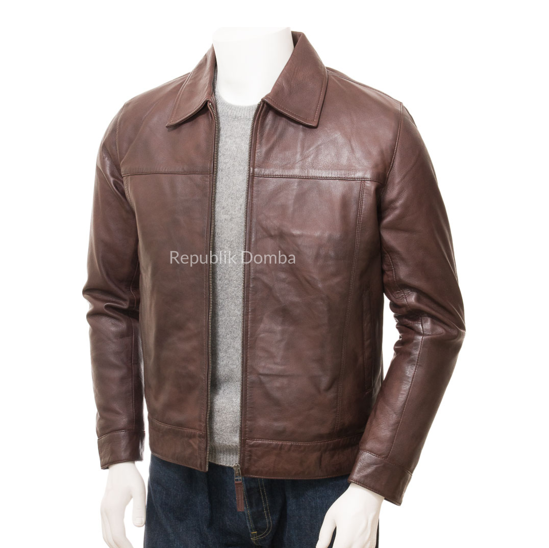 Jaket Kulit Domba Pria Formal Premium | PF 430 - Detail Bahan Kulit Domba