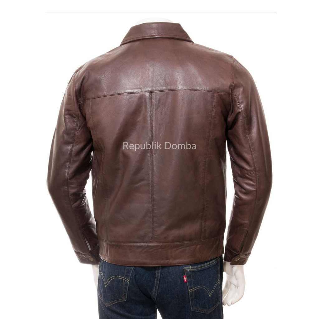 Jaket Kulit Domba Pria Formal Premium | PF 430 - Detail Hardware dan Jahitan