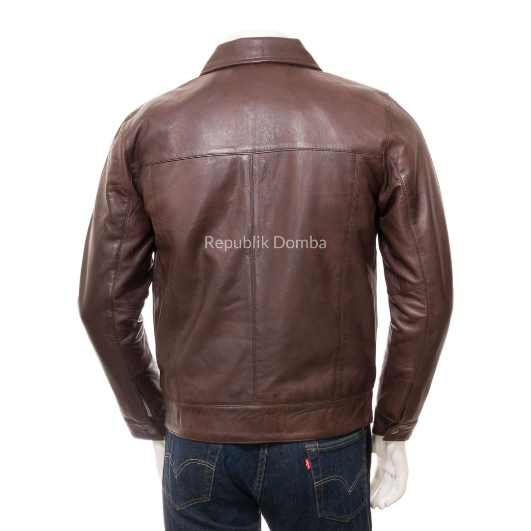 Jaket Kulit Domba Pria Formal Premium | PF 430 - Detail Hardware dan Jahitan