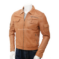 Jaket Kulit Domba Pria Formal Premium | PF 433 - Tampak Depan