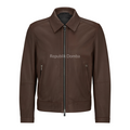 Jaket Kulit Domba Pria Formal Premium | PF 435 - Tampak Depan