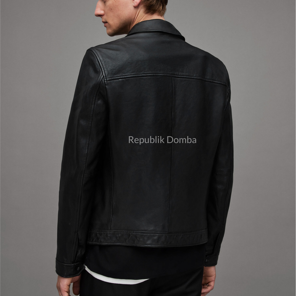 Jaket Kulit Domba Pria Formal Premium | PF 439 - Detail Hardware dan Jahitan