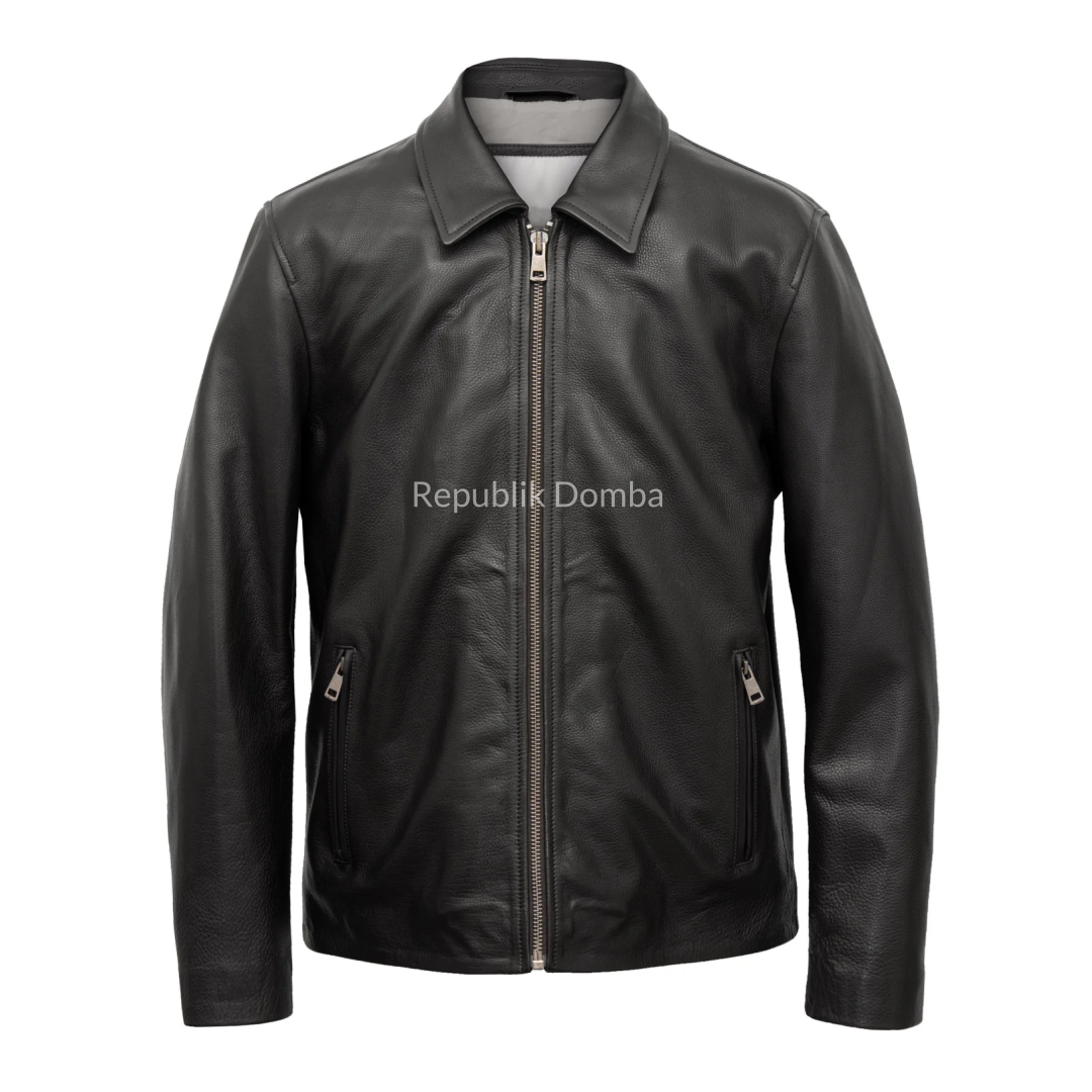 Jaket Kulit Domba Pria Formal Premium | PF 440 - Tampak Depan