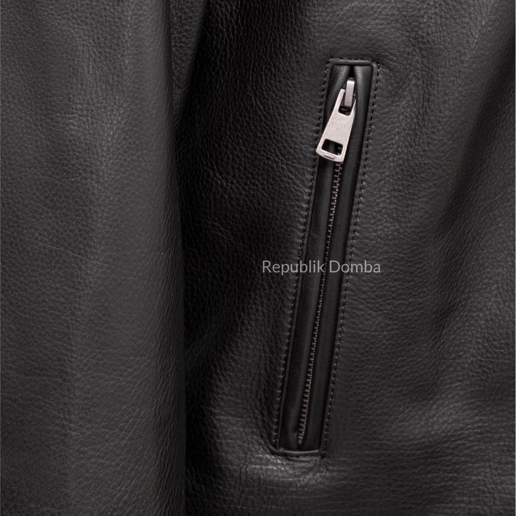 Jaket Kulit Domba Pria Formal Premium | PF 440 - Tampak Samping