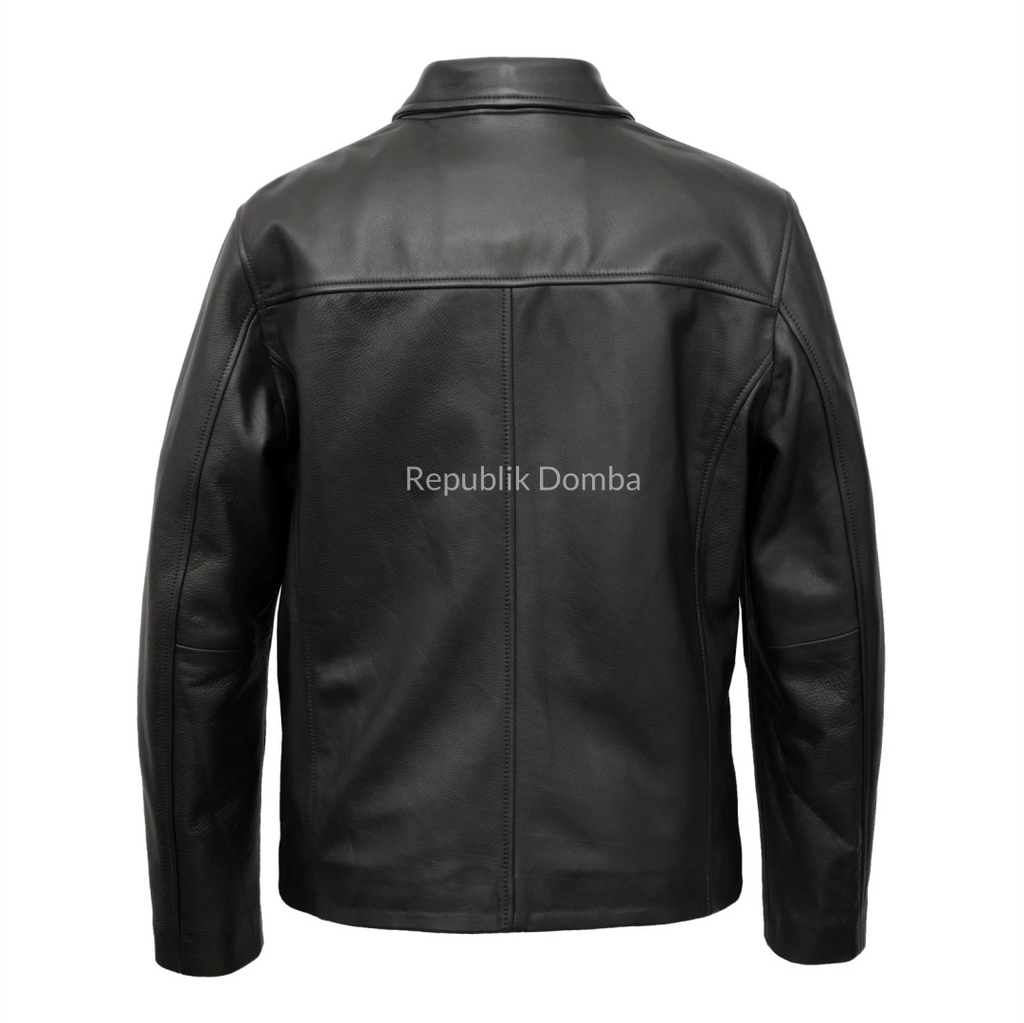 Jaket Kulit Domba Pria Formal Premium | PF 440 - Tampak Belakang