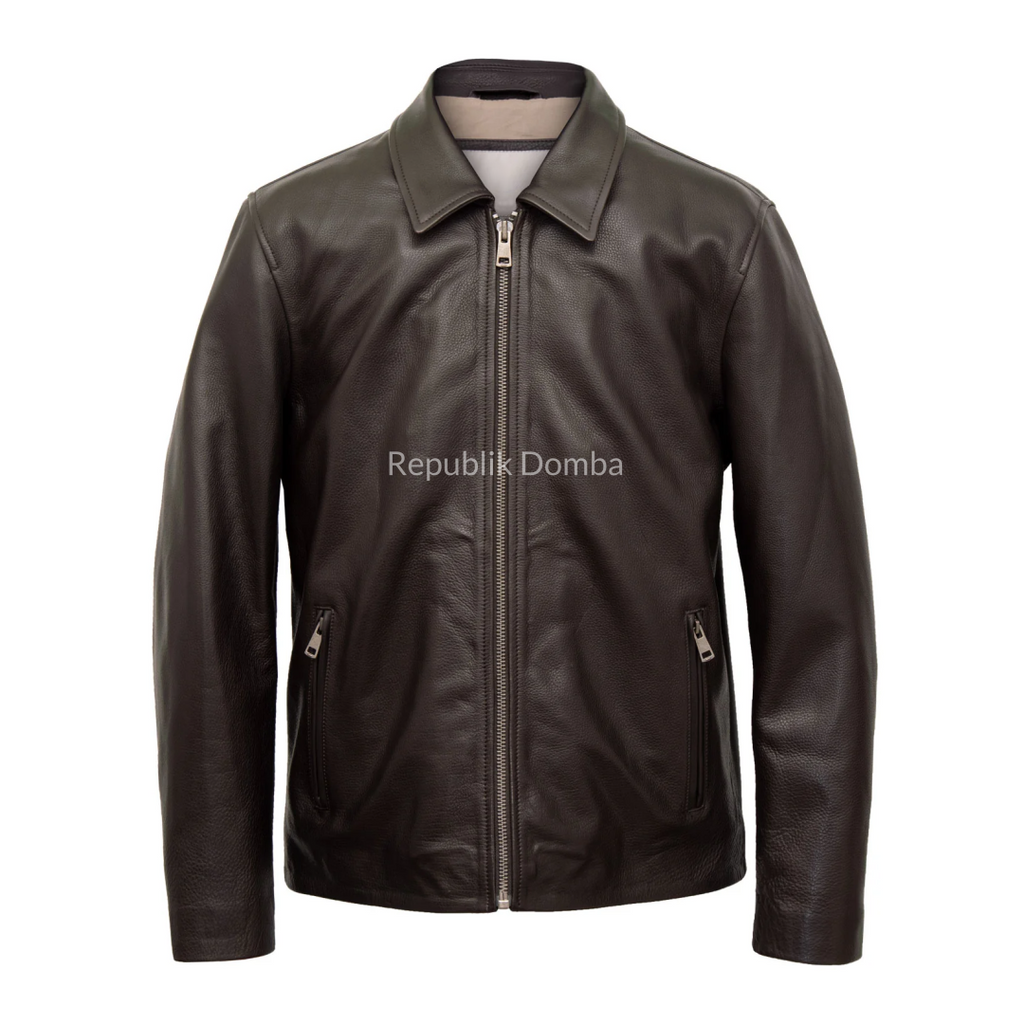 Jaket Kulit Domba Pria Formal Premium | PF 441 - Tampak Depan