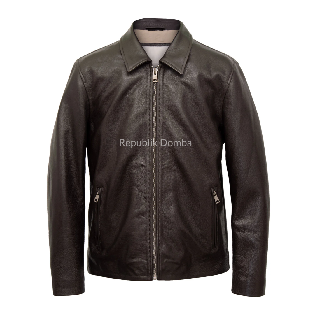 Jaket Kulit Domba Pria Formal Premium | PF 441 - Tampak Depan