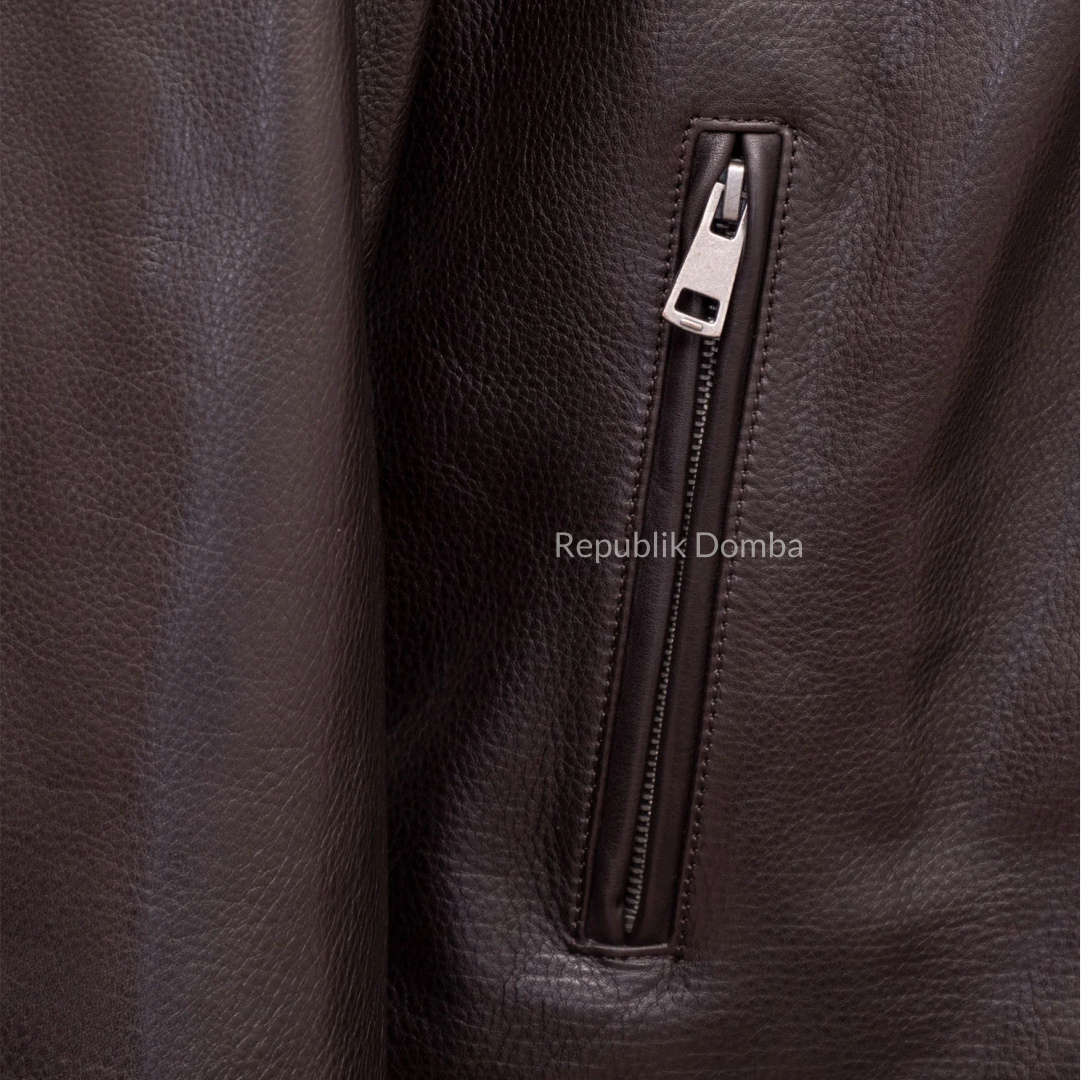 Jaket Kulit Domba Pria Formal Premium | PF 441 - Tampak Samping