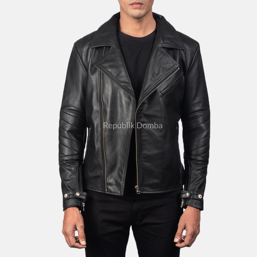 Jaket Kulit Pria Serong - PS 107