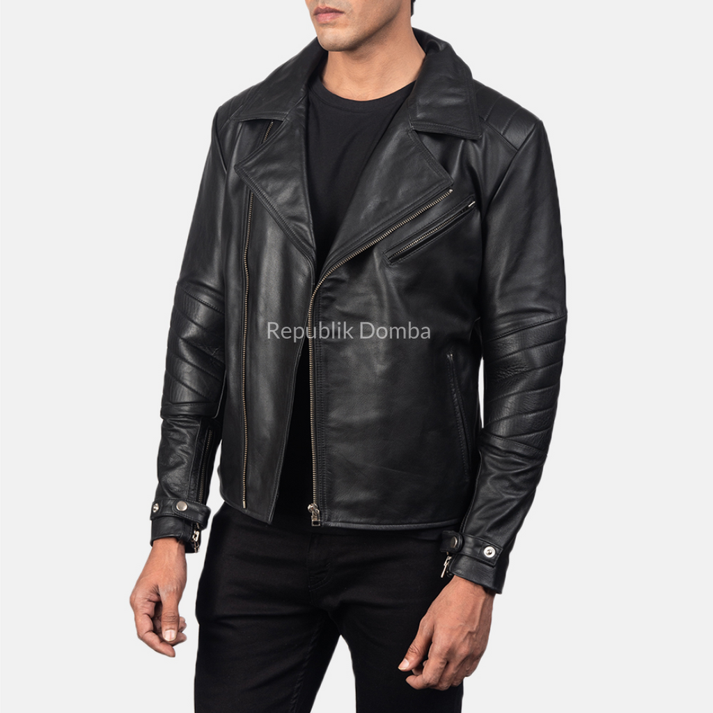 Jaket Kulit Pria Serong - PS 107