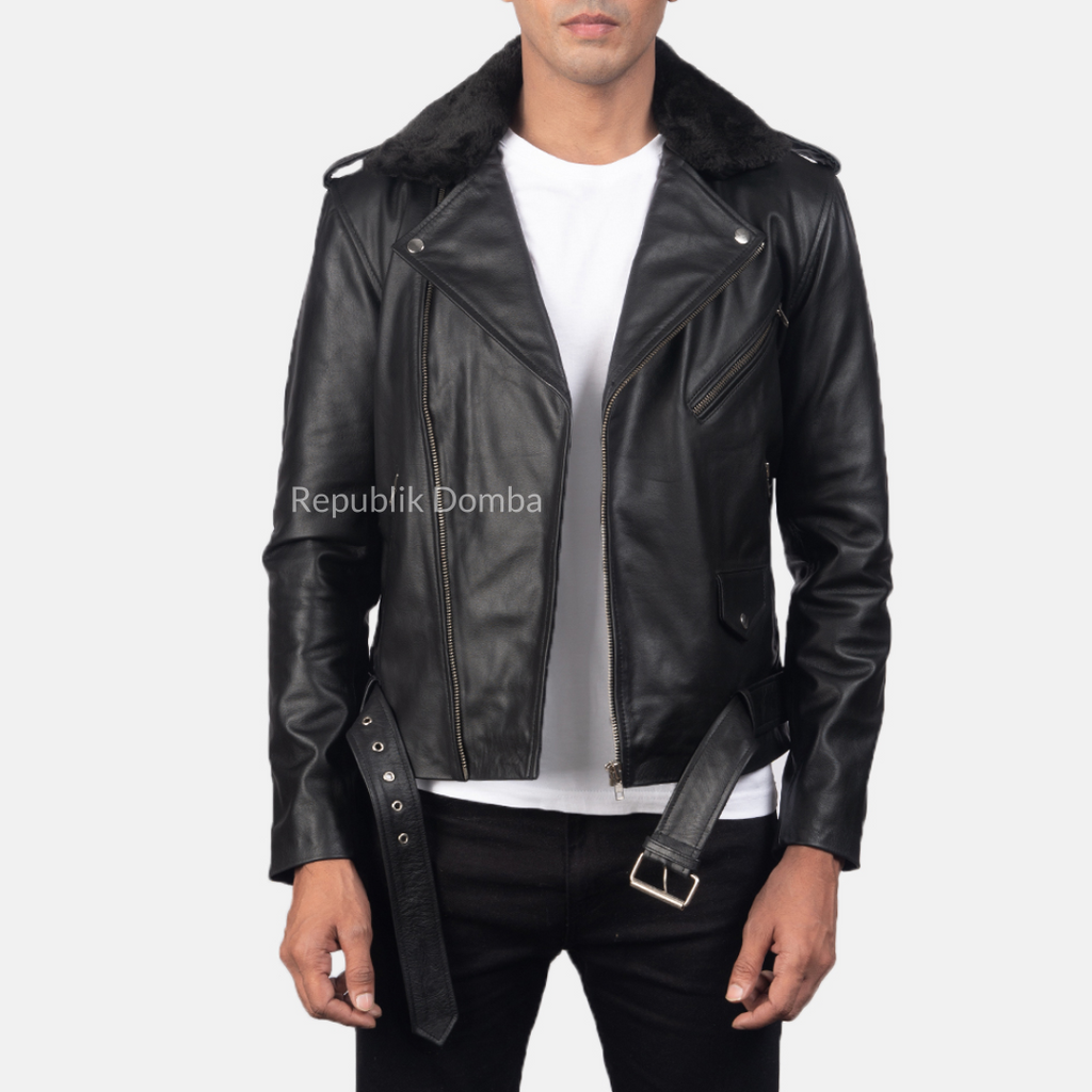 Jaket Kulit Pria Serong - PS 115