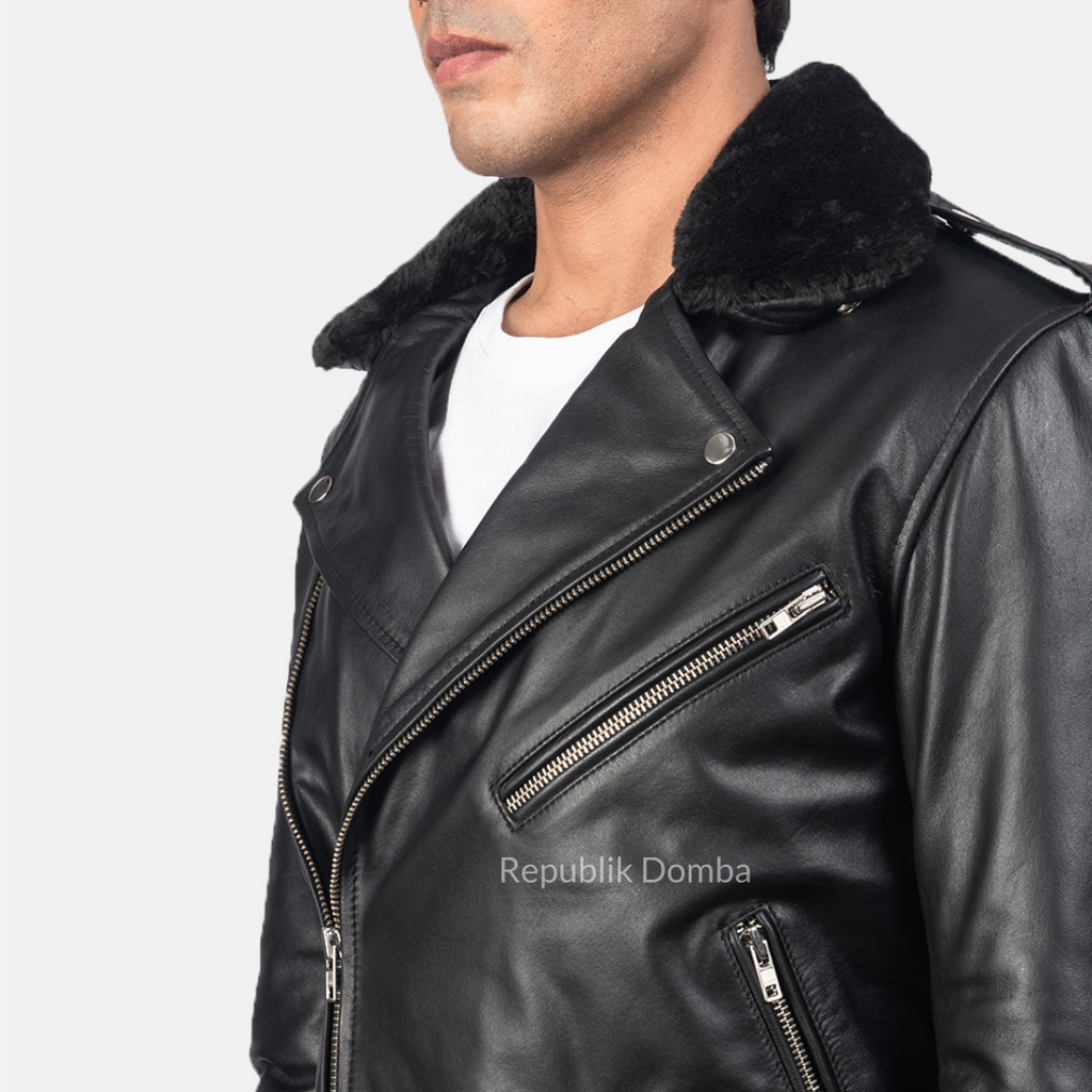 Jaket Kulit Pria Serong - PS 115