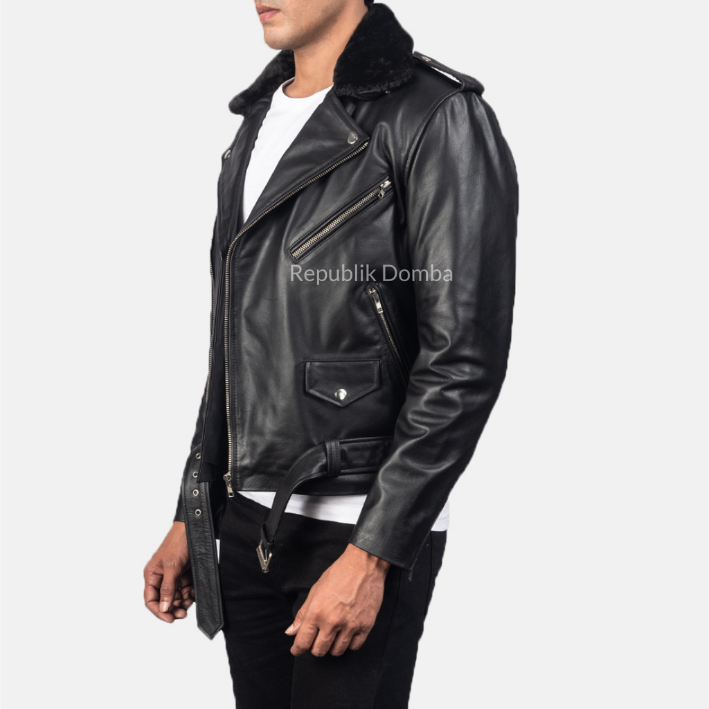 Jaket Kulit Pria Serong - PS 115
