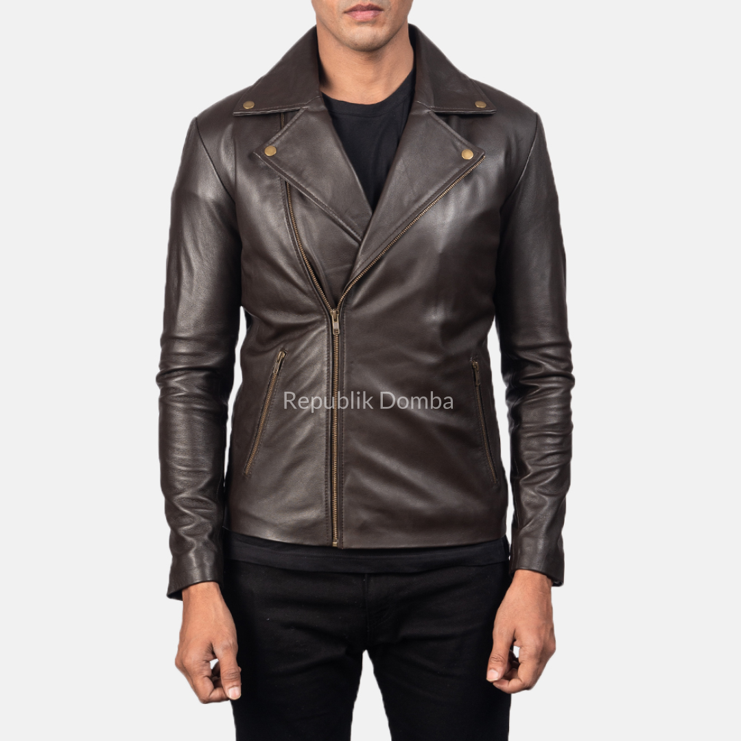 Jaket Kulit Pria Serong - PS 401