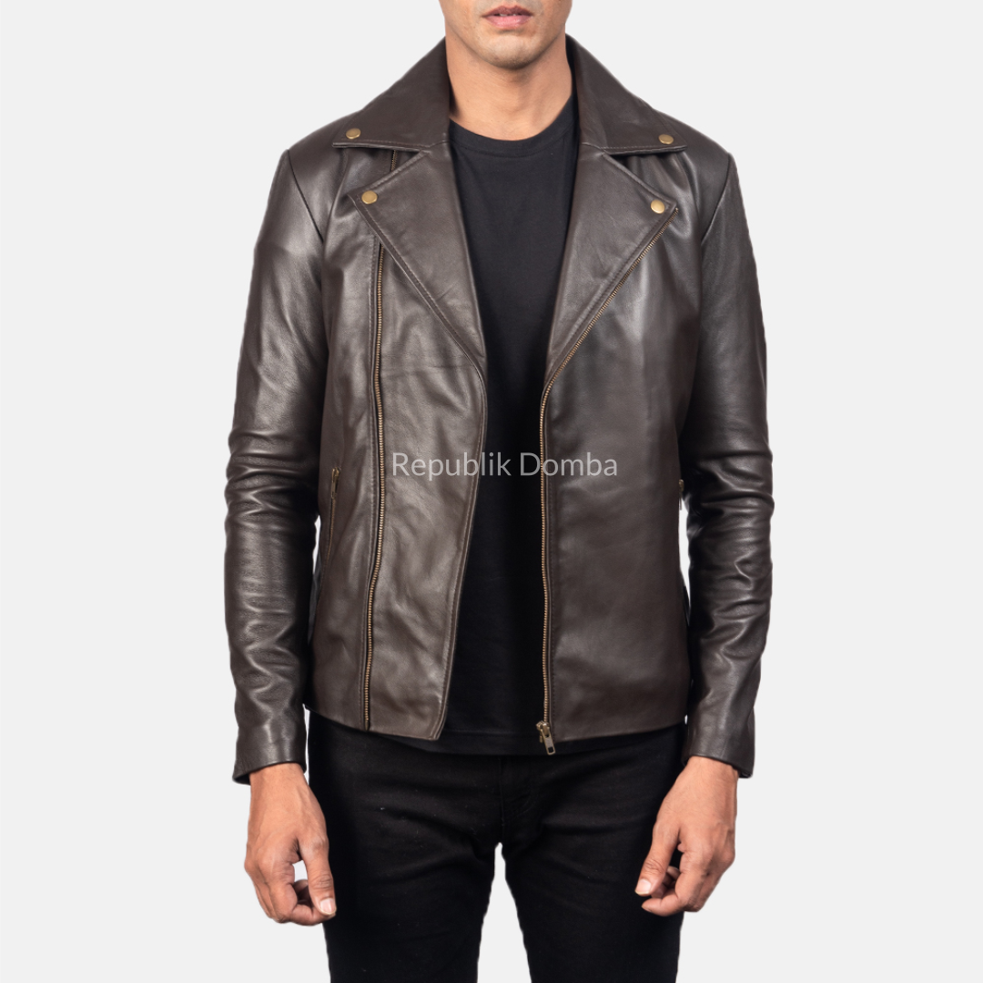 Jaket Kulit Pria Serong - PS 401