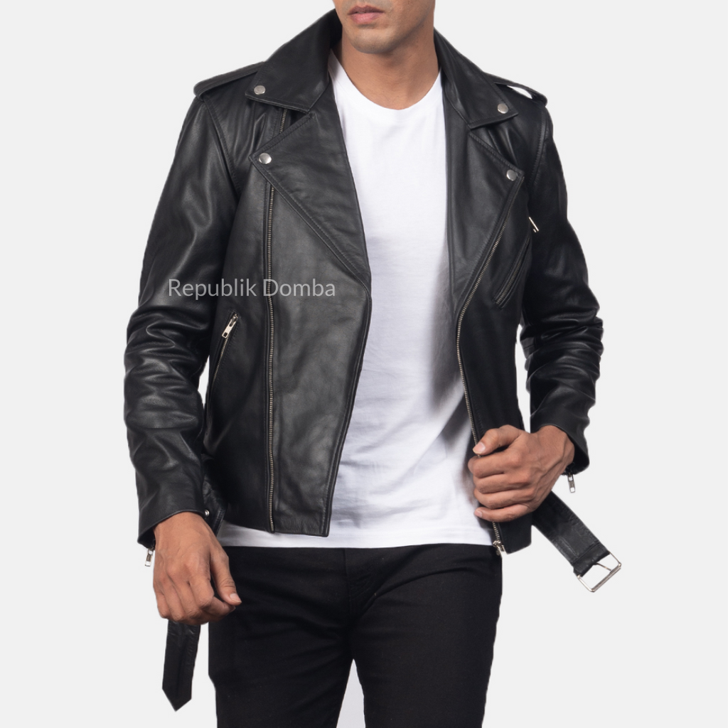 Jaket Kulit Pria Serong - PS 402