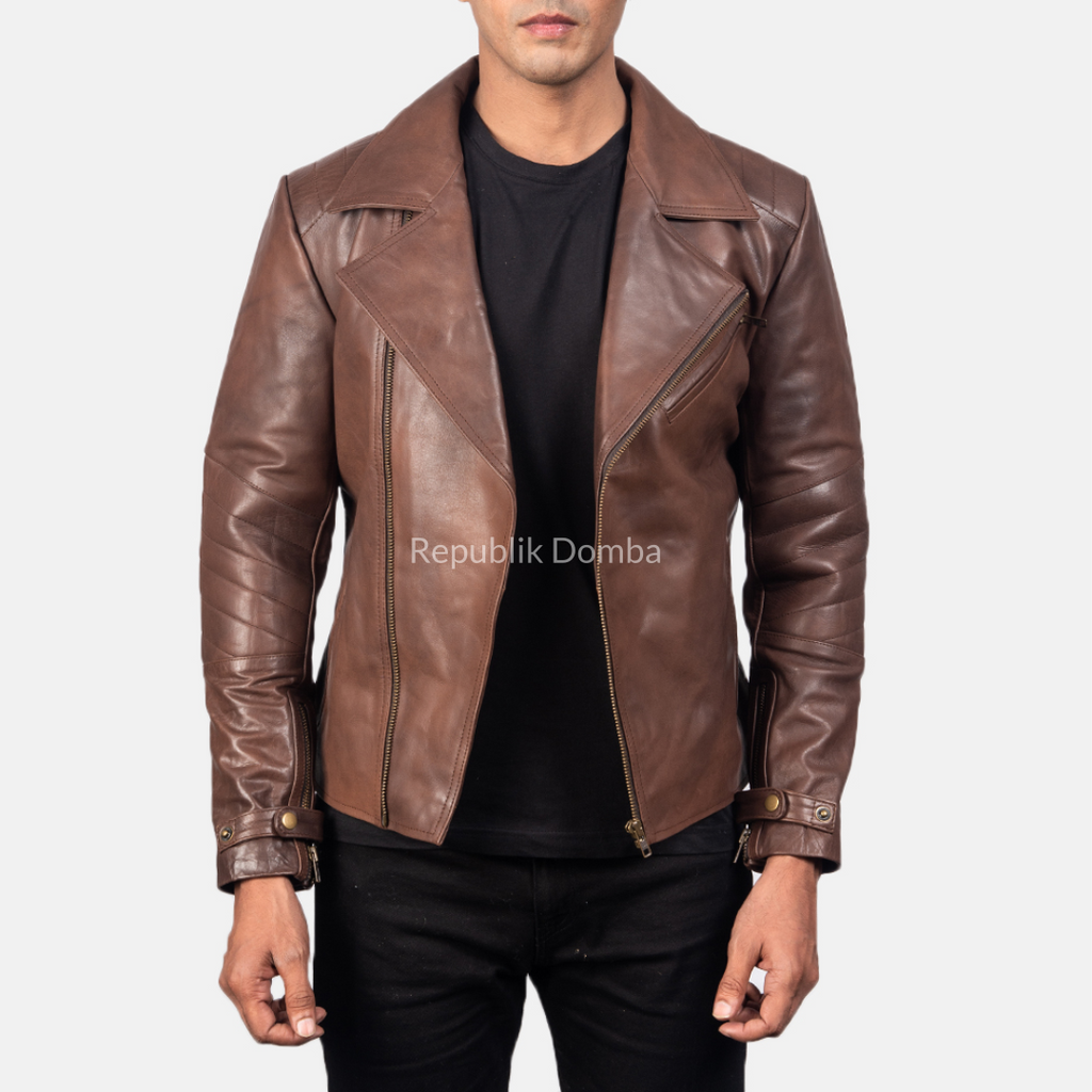 Jaket Kulit Pria Serong - PS 404