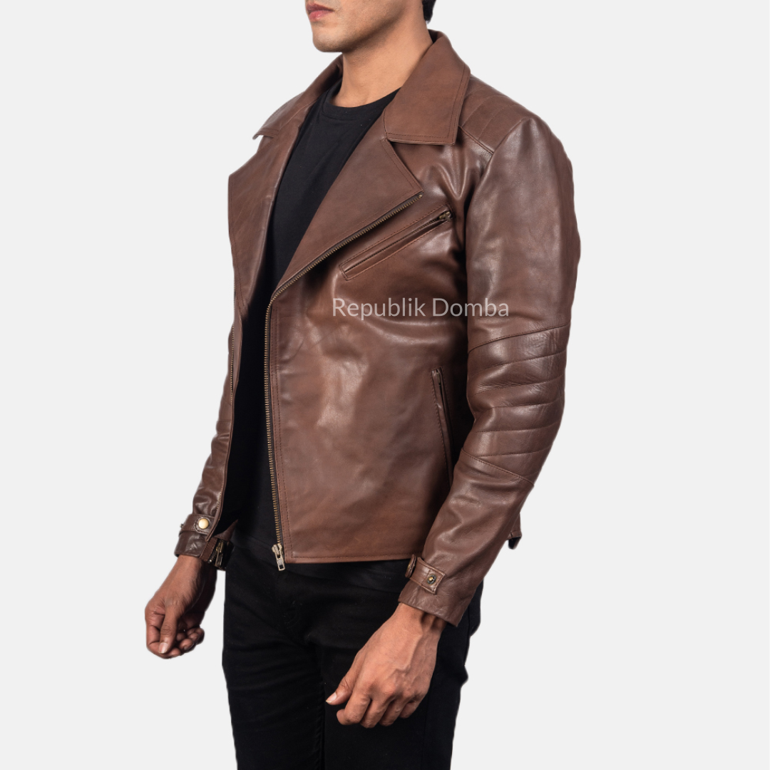 Jaket Kulit Pria Serong - PS 404