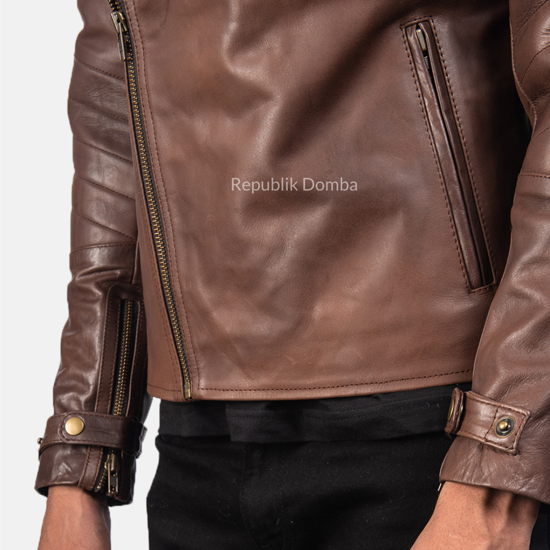 Jaket Kulit Pria Serong - PS 404