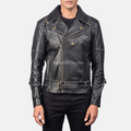 Jaket Kulit Pria Serong - PS 405 - Tampak Depan